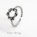 benutzerdefinierte Silberschmuck 925 Sterling Ringe Schmuckeinkäufer, Männer Frauen Silber Davidstern Ring Hexagramm Geschenk für Liebhaber